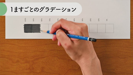 1ますごとのグラデーション
